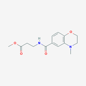 Methyl 3-[(4-methyl-2,3-dihydro-1,4-benzoxazine-6-carbonyl)amino]propanoate