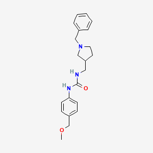 molecular formula C21H27N3O2 B6749577 1-[(1-Benzylpyrrolidin-3-yl)methyl]-3-[4-(methoxymethyl)phenyl]urea 