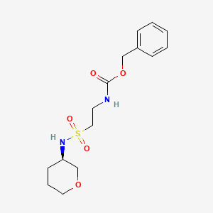 molecular formula C15H22N2O5S B6749606 benzyl N-[2-[[(3R)-oxan-3-yl]sulfamoyl]ethyl]carbamate 