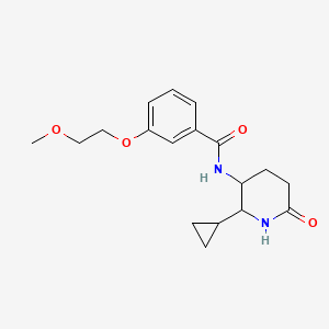 molecular formula C18H24N2O4 B6749619 N-(2-cyclopropyl-6-oxopiperidin-3-yl)-3-(2-methoxyethoxy)benzamide 