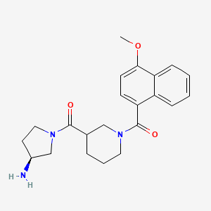 [(3S)-3-aminopyrrolidin-1-yl]-[1-(4-methoxynaphthalene-1-carbonyl)piperidin-3-yl]methanone