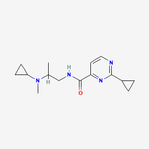 2-cyclopropyl-N-[2-[cyclopropyl(methyl)amino]propyl]pyrimidine-4-carboxamide