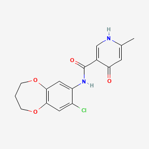 N-(7-chloro-3,4-dihydro-2H-1,5-benzodioxepin-8-yl)-6-methyl-4-oxo-1H-pyridine-3-carboxamide