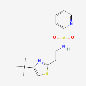 N-[2-(4-tert-butyl-1,3-thiazol-2-yl)ethyl]pyridine-2-sulfonamide