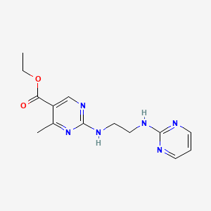 Ethyl 4-methyl-2-[2-(pyrimidin-2-ylamino)ethylamino]pyrimidine-5-carboxylate