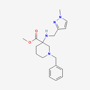 molecular formula C19H26N4O2 B6749718 Methyl 1-benzyl-3-[(1-methylpyrazol-3-yl)methylamino]piperidine-3-carboxylate 