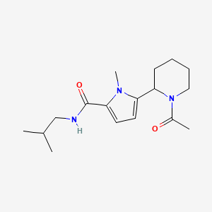 molecular formula C17H27N3O2 B6749730 5-(1-acetylpiperidin-2-yl)-1-methyl-N-(2-methylpropyl)pyrrole-2-carboxamide 