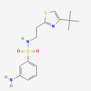 3-amino-N-[2-(4-tert-butyl-1,3-thiazol-2-yl)ethyl]benzenesulfonamide