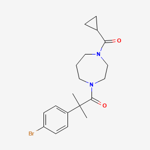 2-(4-Bromophenyl)-1-[4-(cyclopropanecarbonyl)-1,4-diazepan-1-yl]-2-methylpropan-1-one