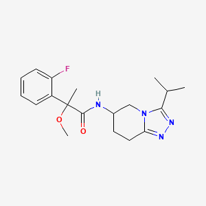 2-(2-fluorophenyl)-2-methoxy-N-(3-propan-2-yl-5,6,7,8-tetrahydro-[1,2,4]triazolo[4,3-a]pyridin-6-yl)propanamide