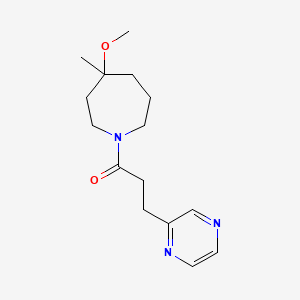 1-(4-Methoxy-4-methylazepan-1-yl)-3-pyrazin-2-ylpropan-1-one