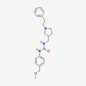 molecular formula C22H29N3O2 B6749808 1-[4-(Methoxymethyl)phenyl]-3-[[1-(2-phenylethyl)pyrrolidin-3-yl]methyl]urea 