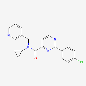 2-(4-chlorophenyl)-N-cyclopropyl-N-(pyridin-3-ylmethyl)pyrimidine-4-carboxamide