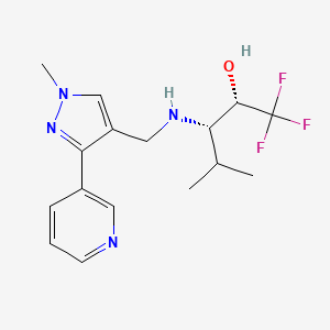 (2S,3S)-1,1,1-trifluoro-4-methyl-3-[(1-methyl-3-pyridin-3-ylpyrazol-4-yl)methylamino]pentan-2-ol