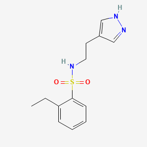 2-ethyl-N-[2-(1H-pyrazol-4-yl)ethyl]benzenesulfonamide