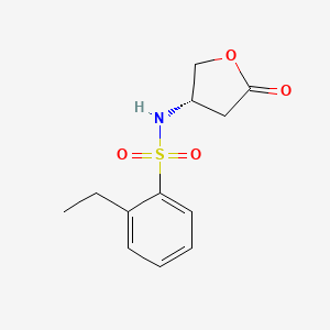 2-ethyl-N-[(3S)-5-oxooxolan-3-yl]benzenesulfonamide