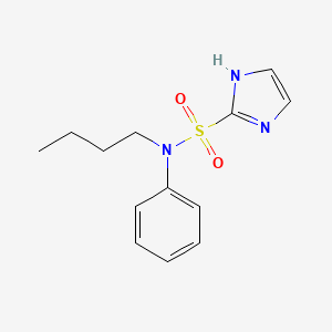 molecular formula C13H17N3O2S B6749881 N-butyl-N-phenyl-1H-imidazole-2-sulfonamide 