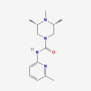 (3S,5R)-3,4,5-trimethyl-N-(6-methylpyridin-2-yl)piperazine-1-carboxamide