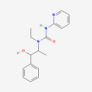 molecular formula C17H21N3O2 B6749893 1-Ethyl-1-(1-hydroxy-1-phenylpropan-2-yl)-3-pyridin-2-ylurea 