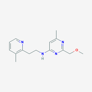 molecular formula C15H20N4O B6749909 2-(methoxymethyl)-6-methyl-N-[2-(3-methylpyridin-2-yl)ethyl]pyrimidin-4-amine 