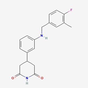 4-[3-[(4-Fluoro-3-methylphenyl)methylamino]phenyl]piperidine-2,6-dione