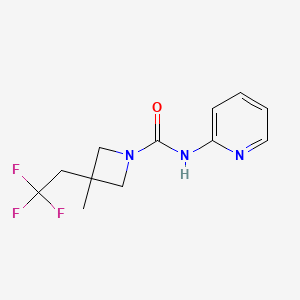 3-methyl-N-pyridin-2-yl-3-(2,2,2-trifluoroethyl)azetidine-1-carboxamide