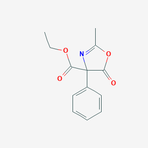 molecular formula C13H13NO4 B067500 Ethyl 2-methyl-5-oxo-4-phenyl-1,3-oxazole-4-carboxylate CAS No. 162247-66-7