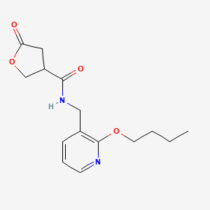 molecular formula C15H20N2O4 B6750006 N-[(2-butoxypyridin-3-yl)methyl]-5-oxooxolane-3-carboxamide 