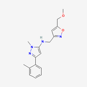 N-[[5-(methoxymethyl)-1,2-oxazol-3-yl]methyl]-2-methyl-5-(2-methylphenyl)pyrazol-3-amine