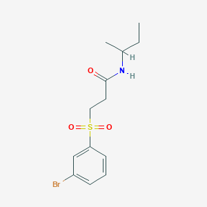 3-(3-bromophenyl)sulfonyl-N-butan-2-ylpropanamide