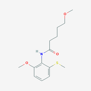 5-methoxy-N-(2-methoxy-6-methylsulfanylphenyl)pentanamide