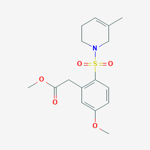 methyl 2-[5-methoxy-2-[(5-methyl-3,6-dihydro-2H-pyridin-1-yl)sulfonyl]phenyl]acetate