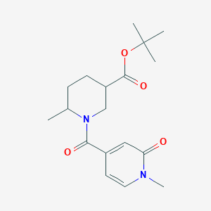 Tert-butyl 6-methyl-1-(1-methyl-2-oxopyridine-4-carbonyl)piperidine-3-carboxylate