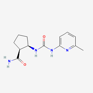 molecular formula C13H18N4O2 B6750059 (1S,2R)-2-[(6-methylpyridin-2-yl)carbamoylamino]cyclopentane-1-carboxamide 