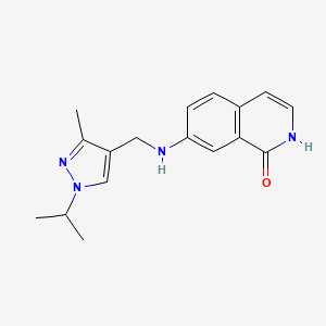 7-[(3-methyl-1-propan-2-ylpyrazol-4-yl)methylamino]-2H-isoquinolin-1-one