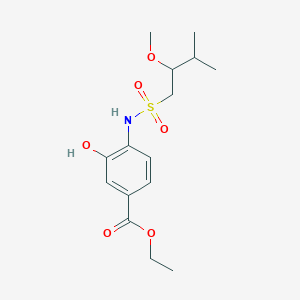 Ethyl 3-hydroxy-4-[(2-methoxy-3-methylbutyl)sulfonylamino]benzoate