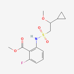 Methyl 2-[(2-cyclopropyl-2-methoxyethyl)sulfonylamino]-6-fluorobenzoate