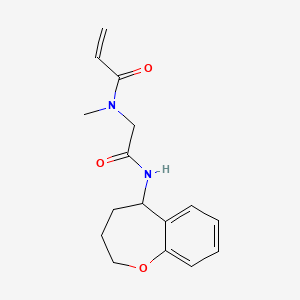 N-methyl-N-[2-oxo-2-(2,3,4,5-tetrahydro-1-benzoxepin-5-ylamino)ethyl]prop-2-enamide