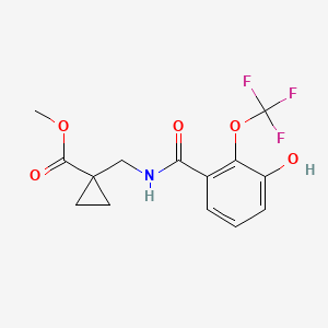 Methyl 1-[[[3-hydroxy-2-(trifluoromethoxy)benzoyl]amino]methyl]cyclopropane-1-carboxylate