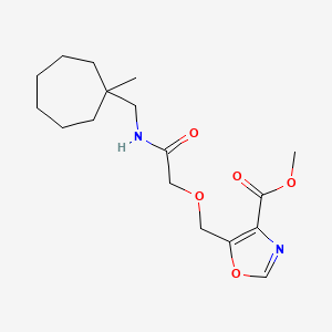 Methyl 5-[[2-[(1-methylcycloheptyl)methylamino]-2-oxoethoxy]methyl]-1,3-oxazole-4-carboxylate