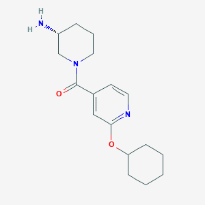 [(3R)-3-aminopiperidin-1-yl]-(2-cyclohexyloxypyridin-4-yl)methanone