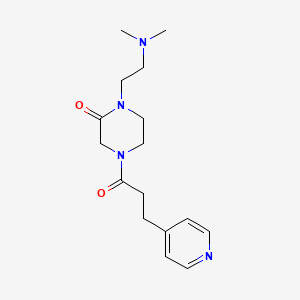 1-[2-(Dimethylamino)ethyl]-4-(3-pyridin-4-ylpropanoyl)piperazin-2-one