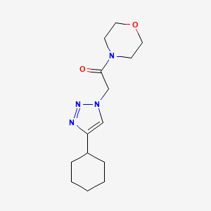 molecular formula C14H22N4O2 B6750198 2-(4-Cyclohexyltriazol-1-yl)-1-morpholin-4-ylethanone 