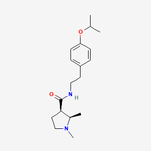 (2R,3R)-1,2-dimethyl-N-[2-(4-propan-2-yloxyphenyl)ethyl]pyrrolidine-3-carboxamide