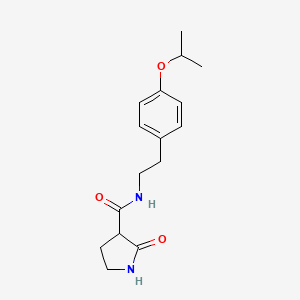 molecular formula C16H22N2O3 B6750256 2-oxo-N-[2-(4-propan-2-yloxyphenyl)ethyl]pyrrolidine-3-carboxamide 