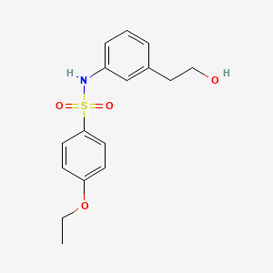 molecular formula C16H19NO4S B6750297 4-ethoxy-N-[3-(2-hydroxyethyl)phenyl]benzenesulfonamide 