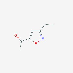 molecular formula C7H9NO2 B067503 Ethanone, 1-(3-ethyl-5-isoxazolyl)-(9CI) CAS No. 183373-95-7
