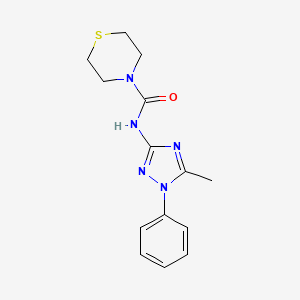 N-(5-methyl-1-phenyl-1,2,4-triazol-3-yl)thiomorpholine-4-carboxamide