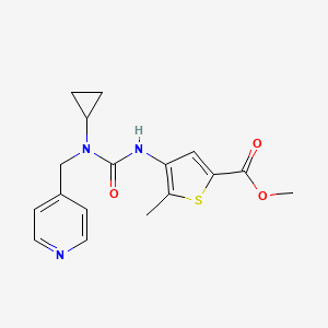 molecular formula C17H19N3O3S B6750345 Methyl 4-[[cyclopropyl(pyridin-4-ylmethyl)carbamoyl]amino]-5-methylthiophene-2-carboxylate 