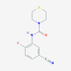 N-(5-cyano-2-fluorophenyl)thiomorpholine-4-carboxamide